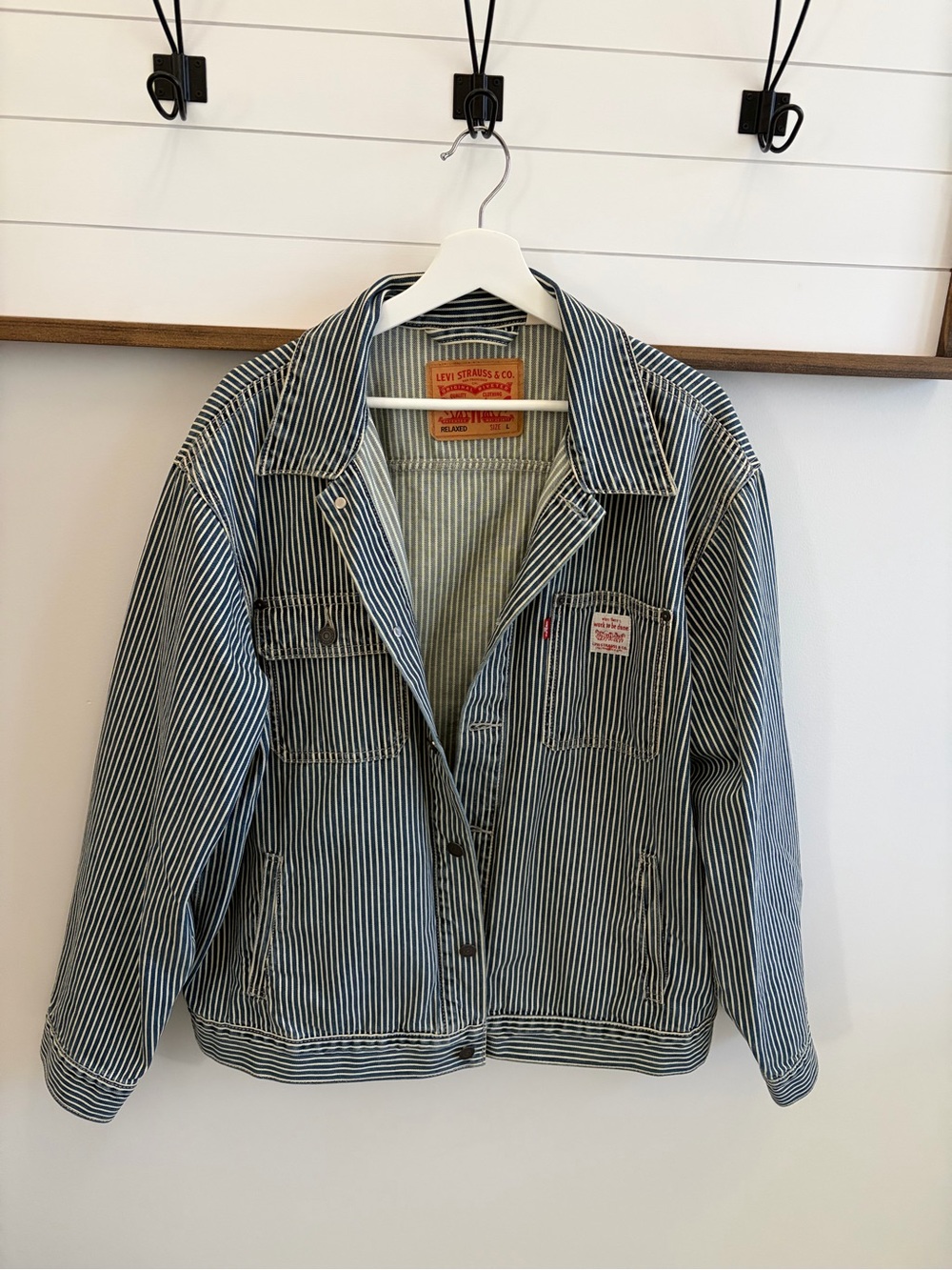 Levi's Men’s Blue Stripe Workwear Jacket